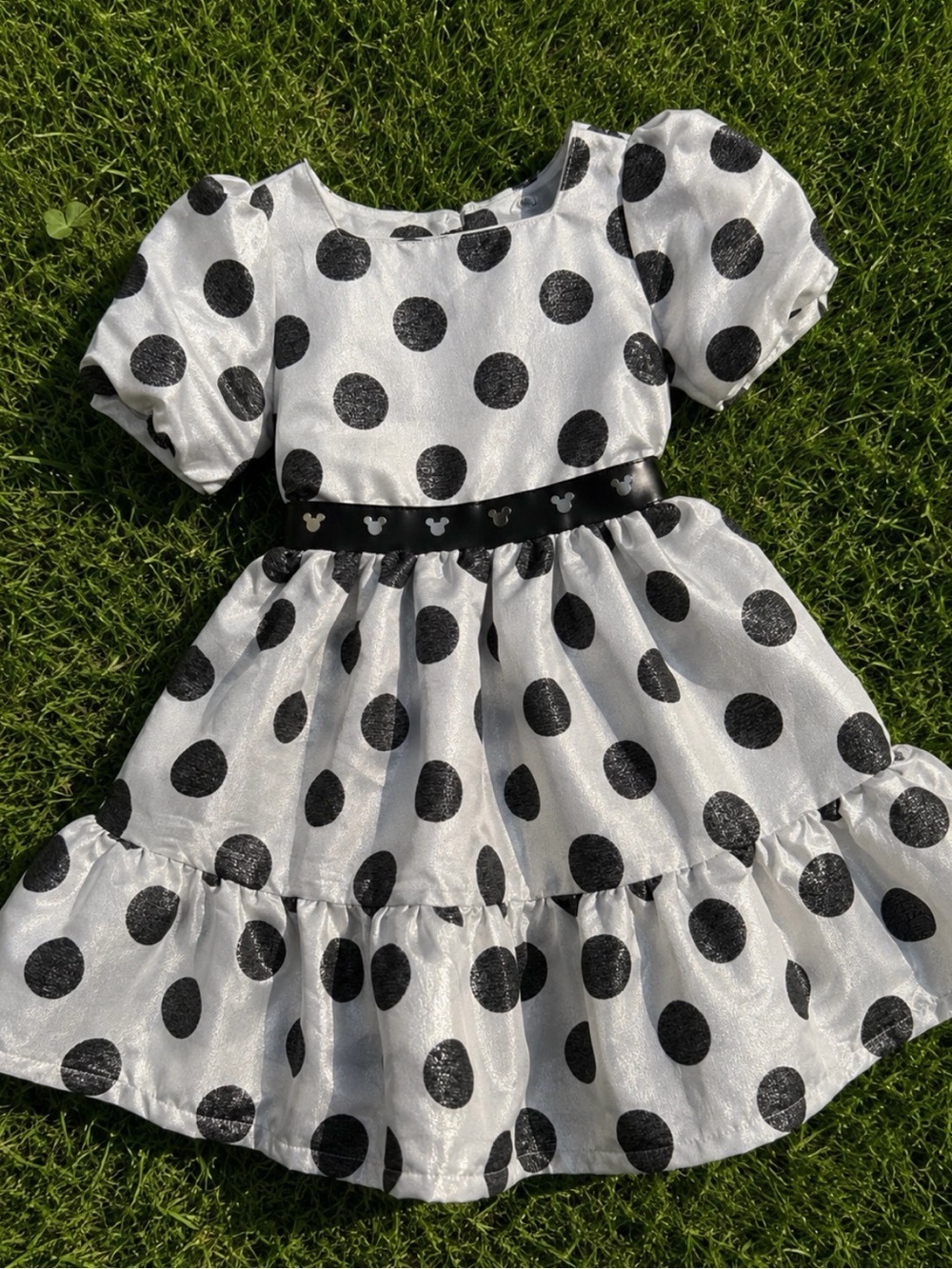 Moving Sale Disney Minnie Mouse Polka Dot Dress Size 8 Studded Leather
